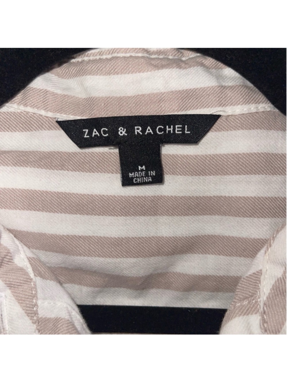 Zac & Rachel Cream & White Striped Button-Up Blouse - Women’s Medium - EUC - Picture 10 of 10